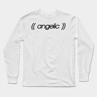 Witty shirt, sarcastic and parody weird angelic design Long Sleeve T-Shirt